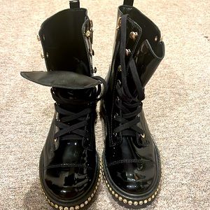 Schutz booties with rhinestones